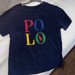Polo by Ralph Lauren Kids Multicolor Logo Navy Tee